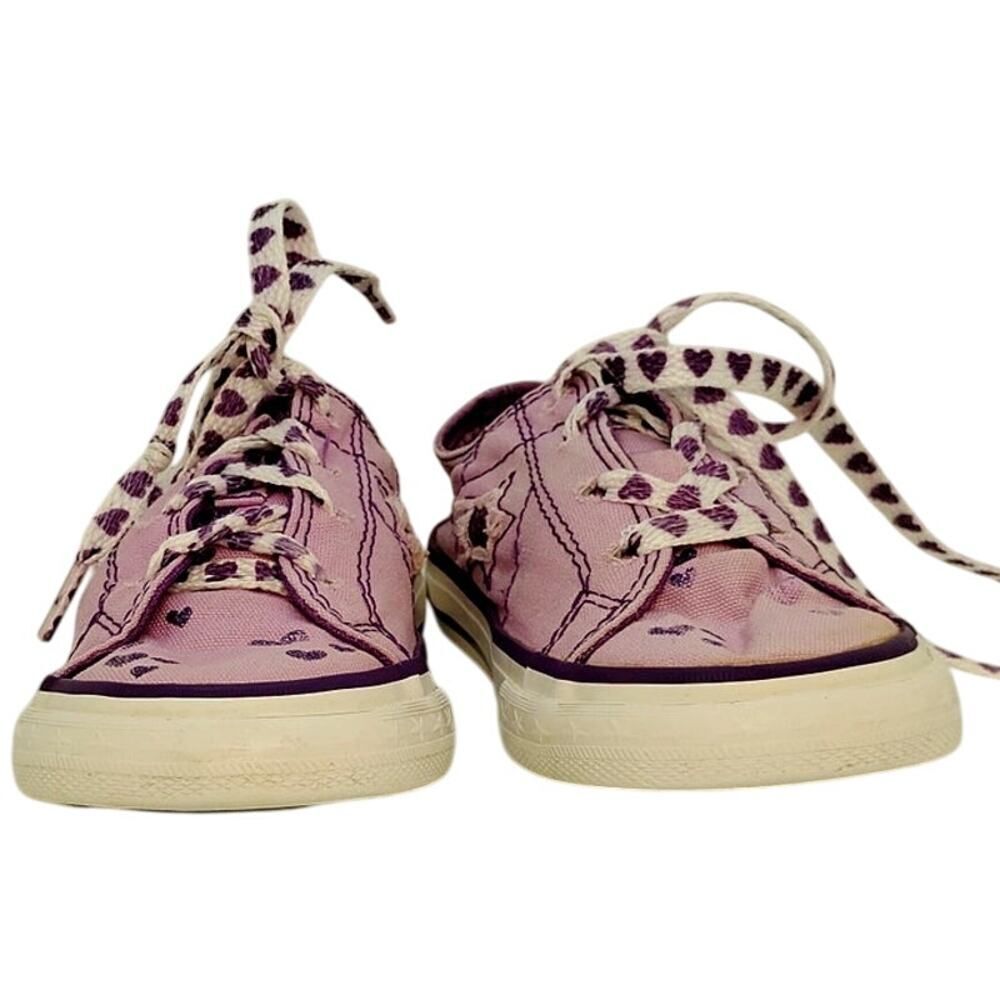 Converse One Star Toddler Girls Purple Bedazzled Sneakers - Size 8T